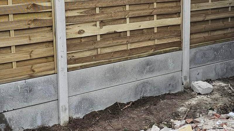 Concrete post and panel fencing Derby